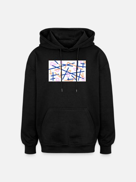 the confused life - Oversized Unisex Hoodie - black