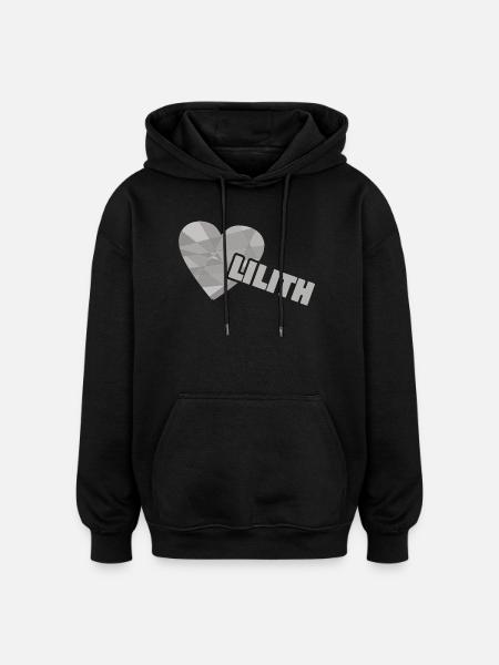Heart Lilith - Oversized Unisex Hoodie - black