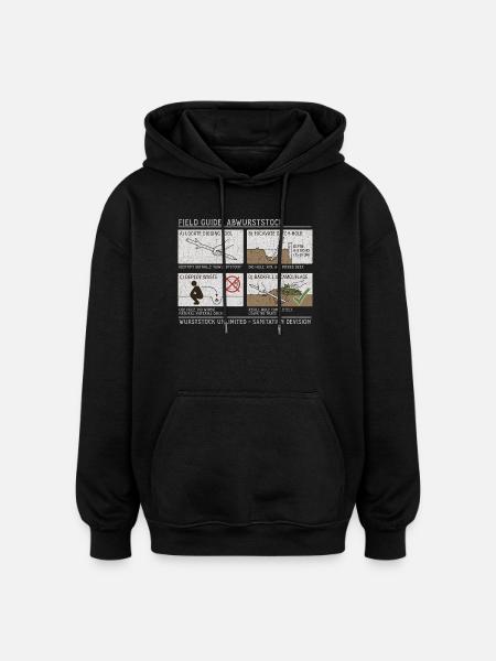 Field Guide: Wilderness Waste Sanitation - Oversized Unisex Hoodie - black
