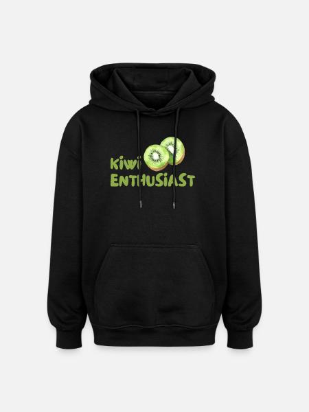 Kiwi Enthusiast - Oversized Unisex Hoodie - Schwarz