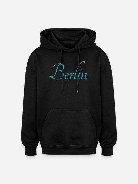 Berlin - Oversized Unisex Hoodie - Schwarz