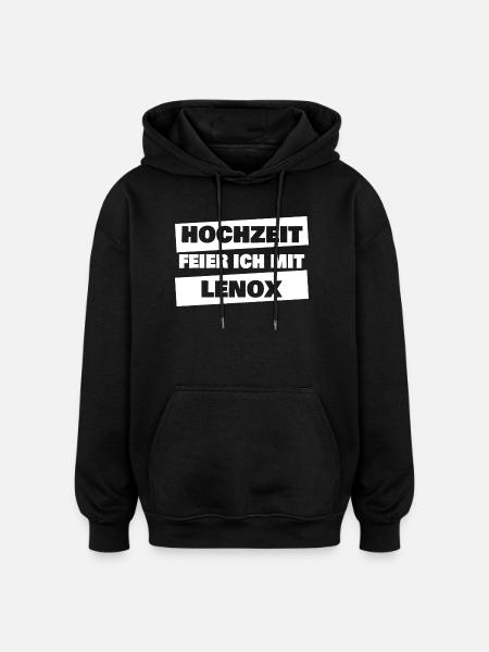 Heiraten Lenox - Oversized Unisex Hoodie - Schwarz