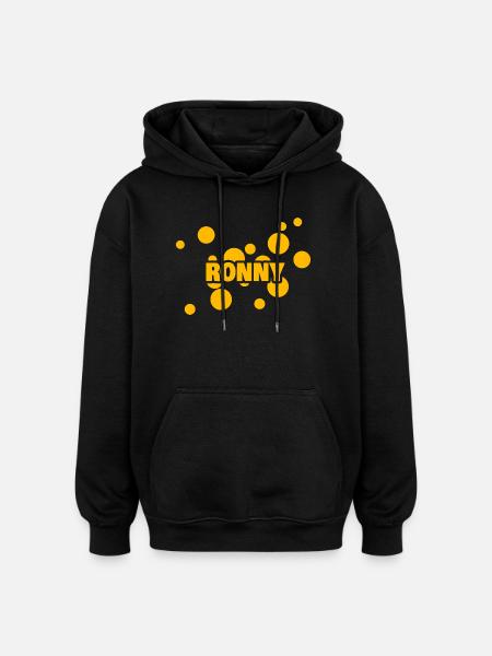 Ronny als Vorname - Oversized Unisex Hoodie - Schwarz
