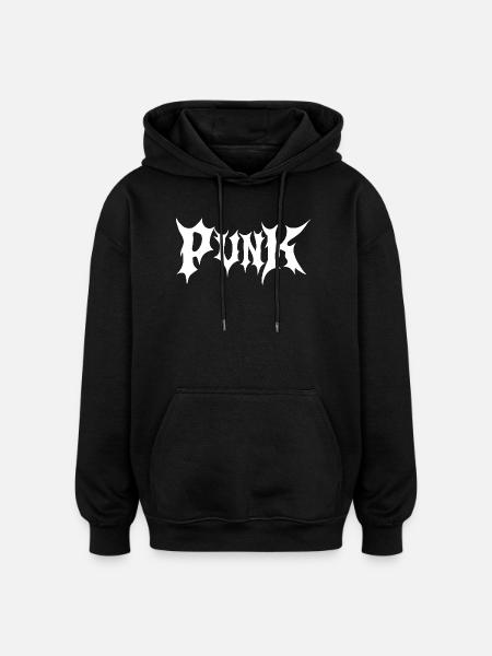 Punk-Gothic-Logo - Oversized Unisex Hoodie - Schwarz