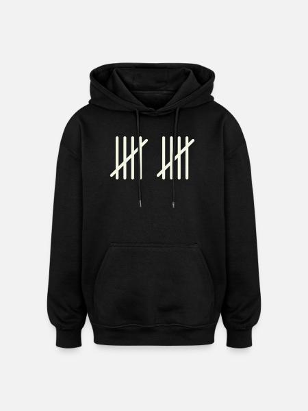 10 coups - Sweat à capuche oversize unisexe - noir