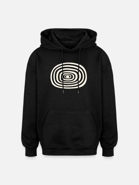 Rolling square - Oversized Unisex Hoodie - black
