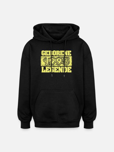 Geborene 1993 Legende - Oversized Unisex Hoodie - Schwarz
