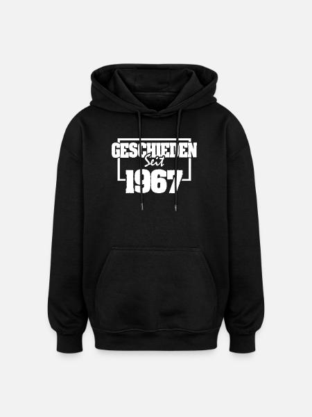 Sprueche 1967 - Oversized Unisex Hoodie - Schwarz