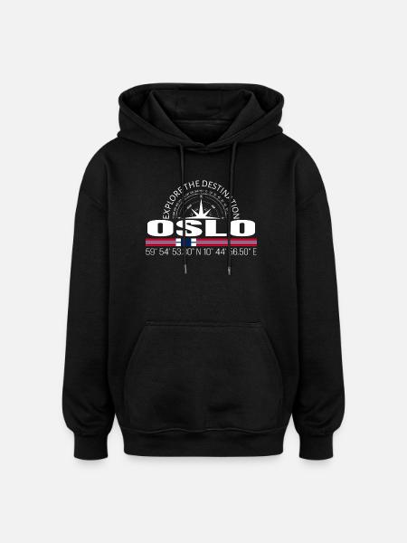 Oslo - Oversized Unisex Hoodie - black