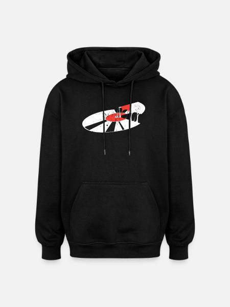 Vinyle - Sweat à capuche oversize unisexe - noir