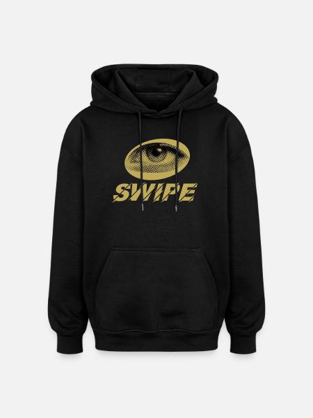Balayage demi-ton œil doré - Sweat à capuche oversize unisexe - noir