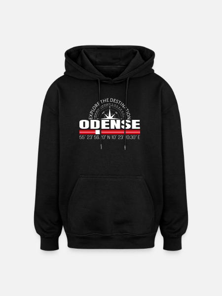Odense - Oversized Unisex Hoodie - Schwarz