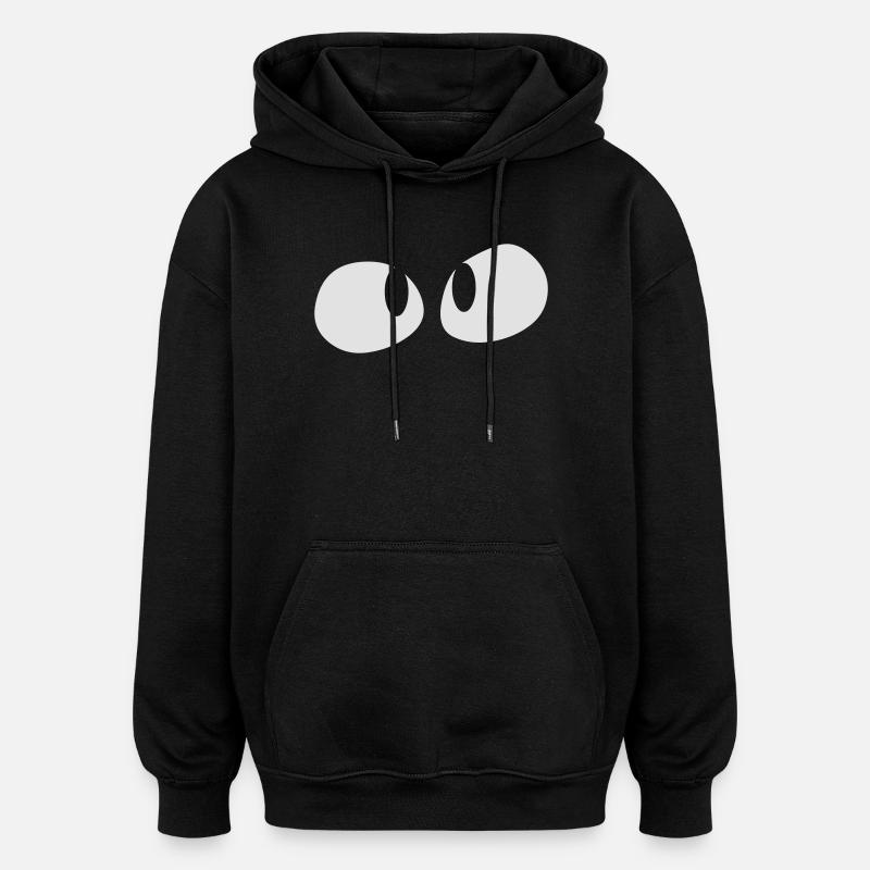 Occhi - Felpa con cappuccio unisex oversize - nero