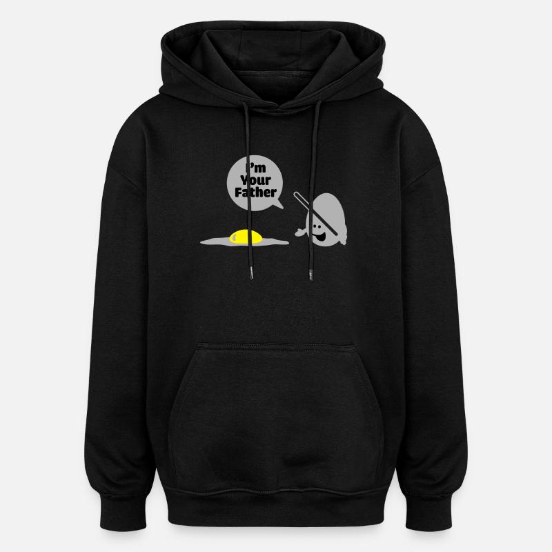 egg vader - Oversized Unisex Hoodie - black