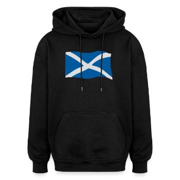 Schottland Fahne - Oversized Unisex Hoodie - Schwarz - Vorne - Noah (186cm)
