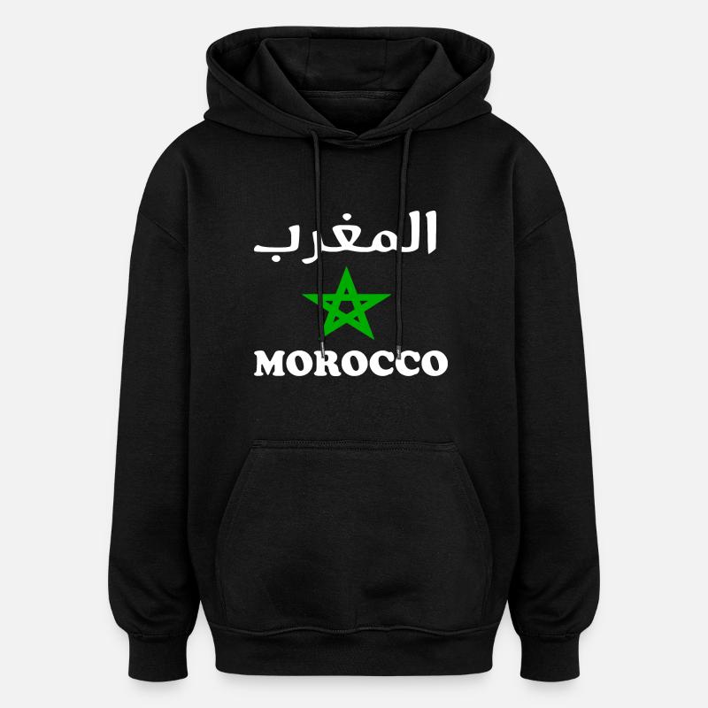 Le maroc - Sweat à capuche oversize unisexe - noir