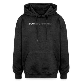 Réel au lieu de parfait - Sweat à capuche oversize unisexe - charbon - Devant - Noah (186cm)