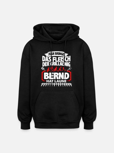 BERND - Grill - Oversized Unisex Hoodie - Schwarz