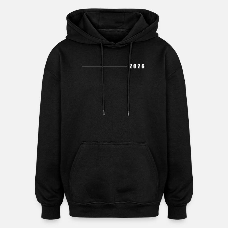 Ligne 2026 - Sweat à capuche oversize unisexe - noir