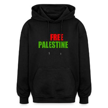 Free palestine - Oversized Unisex Hoodie - Schwarz - Vorne - Noah (186cm)