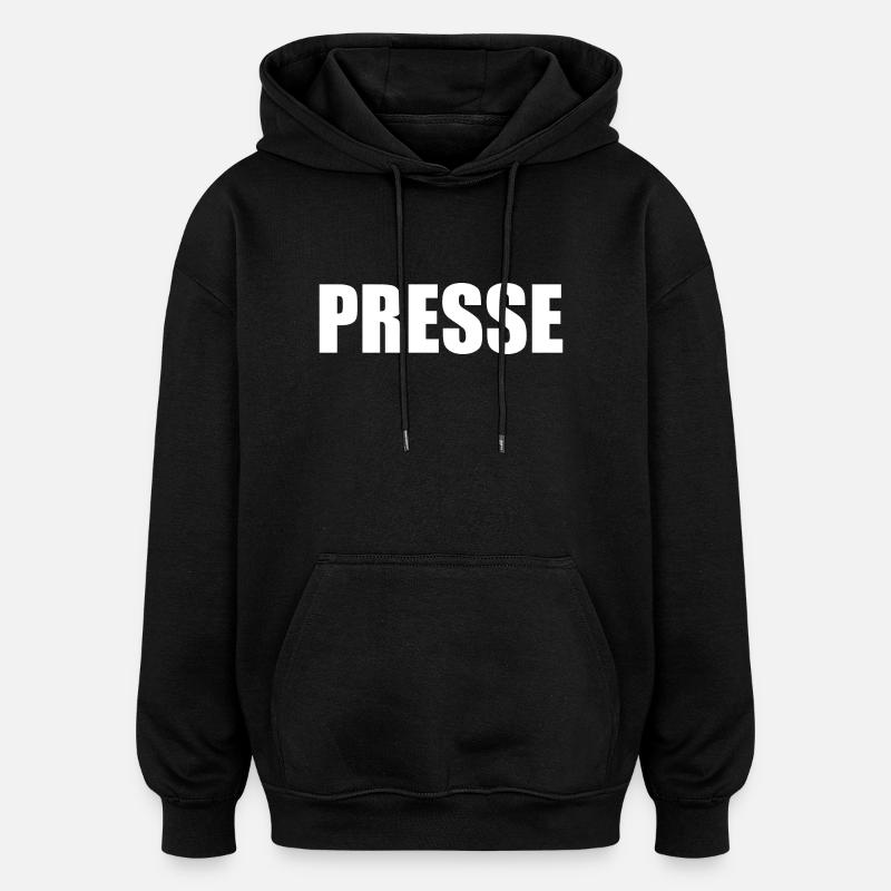 Presse - Sweat à capuche oversize unisexe - noir