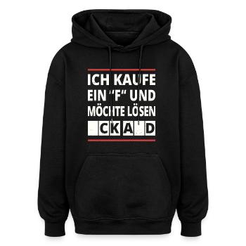 Antifaschistisches Statement Protest - Oversized Unisex Hoodie - Schwarz - Vorne - Noah (186cm)