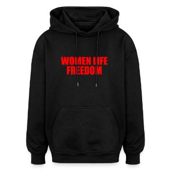 Women life freedom - Oversized Unisex Hoodie - black - Front - Noah (186cm)