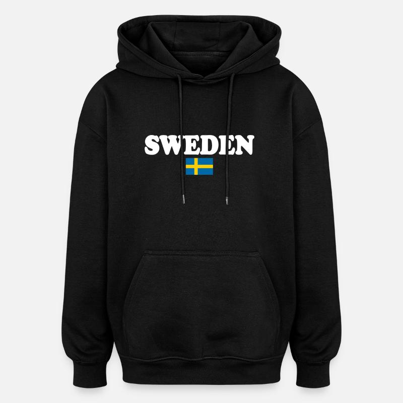 Schweden - Oversized Unisex Hoodie - Schwarz