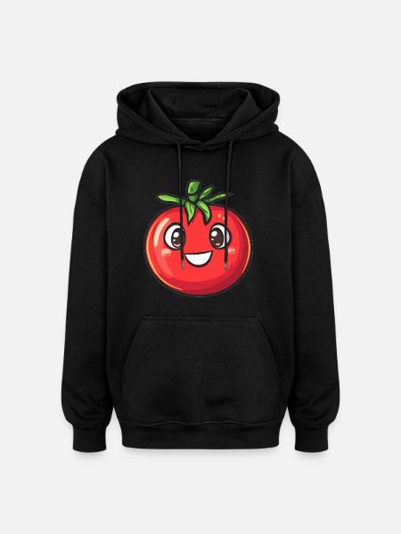 Happy tomato - Oversized Unisex Hoodie - black