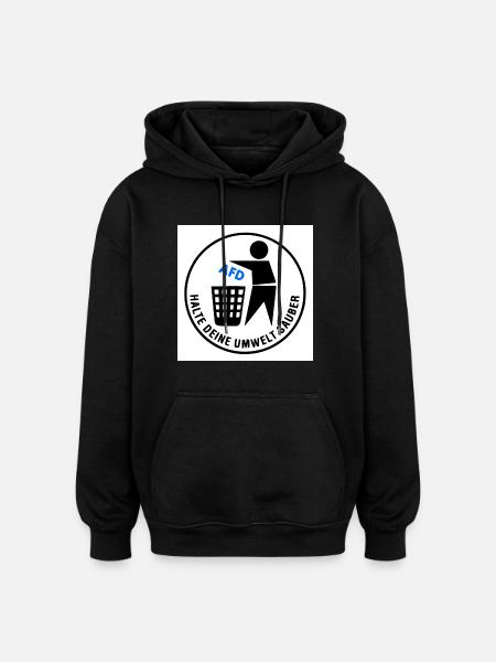 Keep your environment clean - Oversized Unisex Hoodie - black
