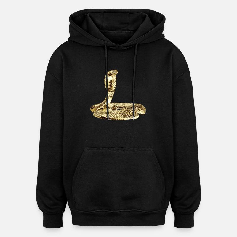 Cobra à l’attaque de Black - Sweat à capuche oversize unisexe - noir