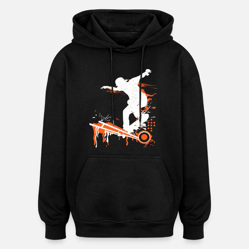 Skate | Skateboard | Patineur - Sweat à capuche oversize unisexe - noir