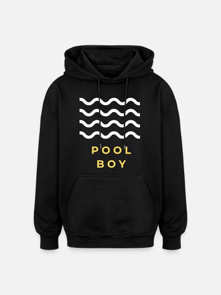 Pool Boy Gift - Oversized Unisex Hoodie - black