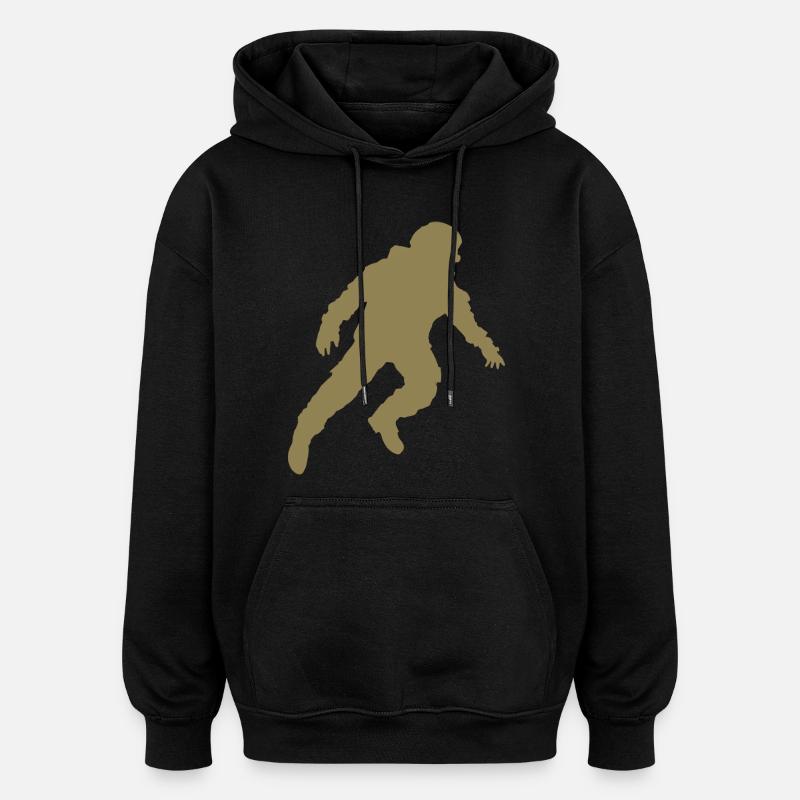 Schwebender Astronaut Silhouette Schwerelosigkeit - Oversized Unisex Hoodie - Schwarz