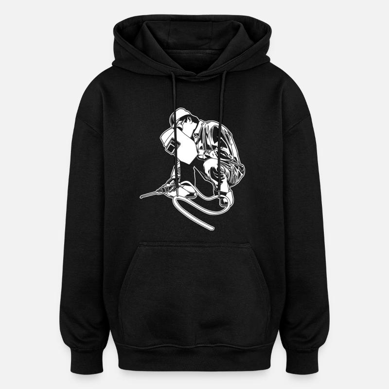 Schweißer - Oversized Unisex Hoodie - Schwarz
