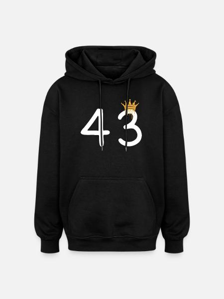 Königskrone Handlettering Design - Oversized Unisex Hoodie - Schwarz
