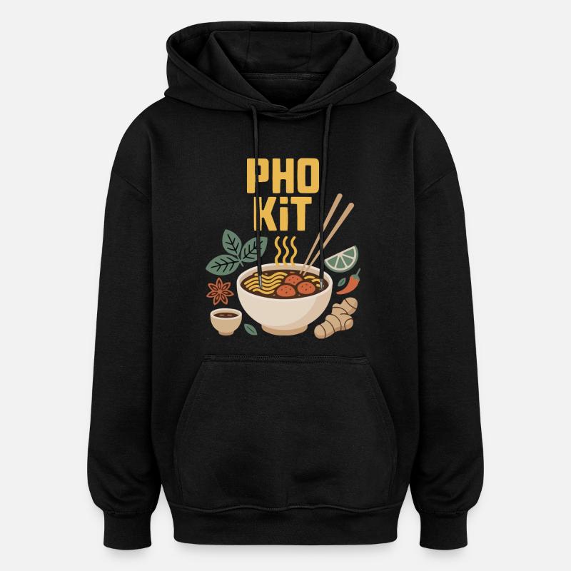 Mélange de kit Pho - Sweat à capuche oversize unisexe - noir