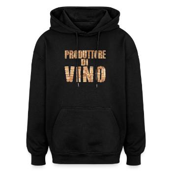Produttore di Vino – Design realistico - Oversized Unisex Hoodie - Schwarz - Vorne - Noah (186cm)