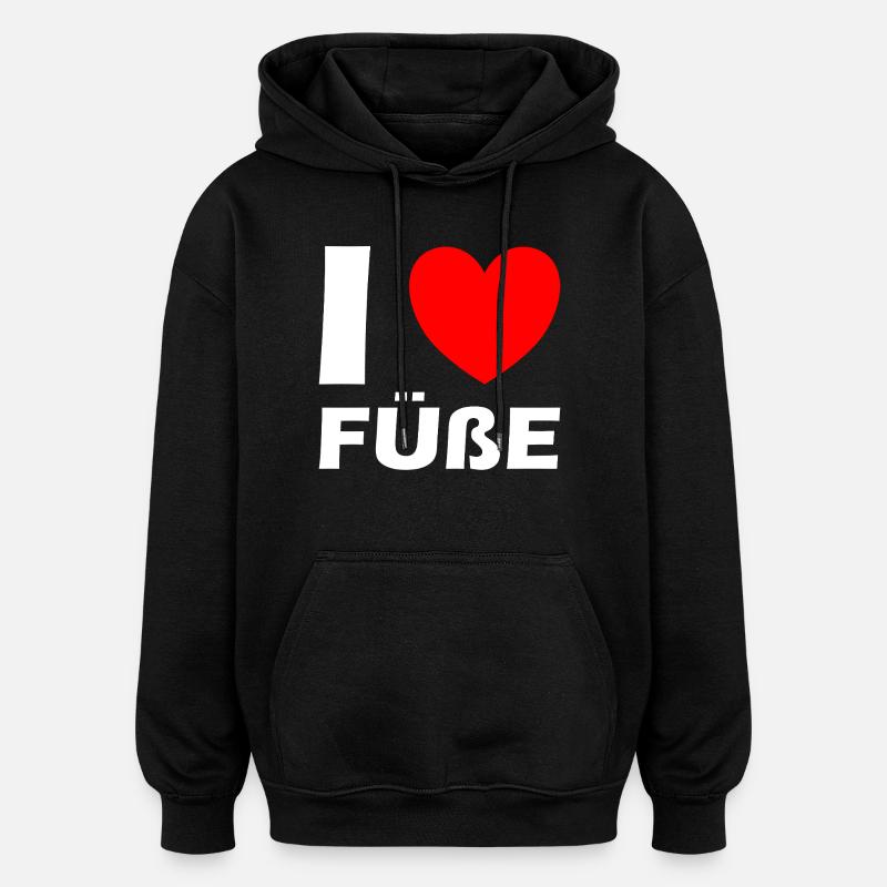 No socks allowed shield feet - Oversized Unisex Hoodie - black