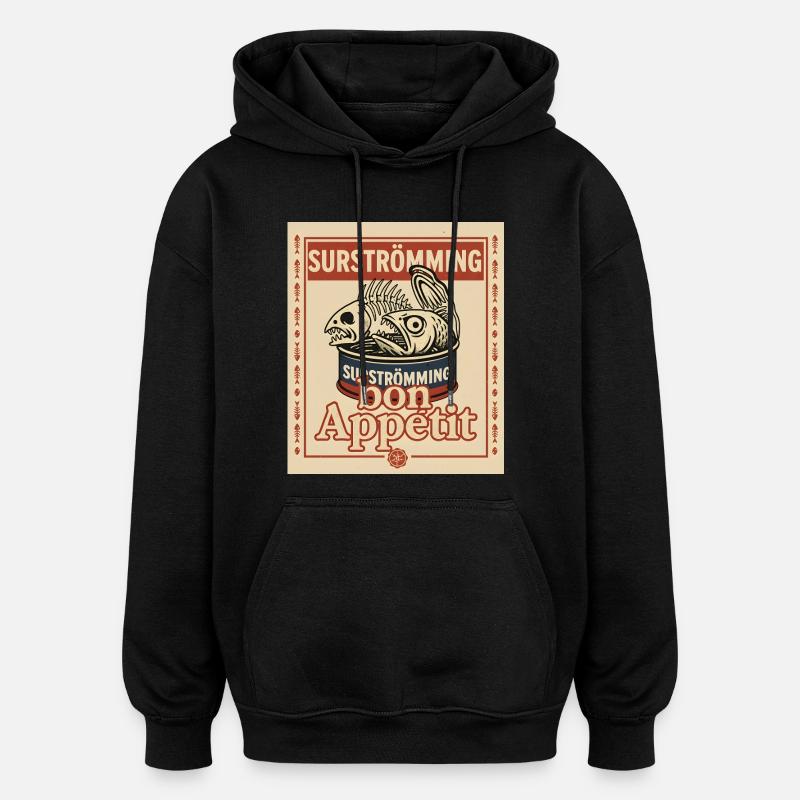 Surströmming Daring Challenge - Oversized Unisex Hoodie - black