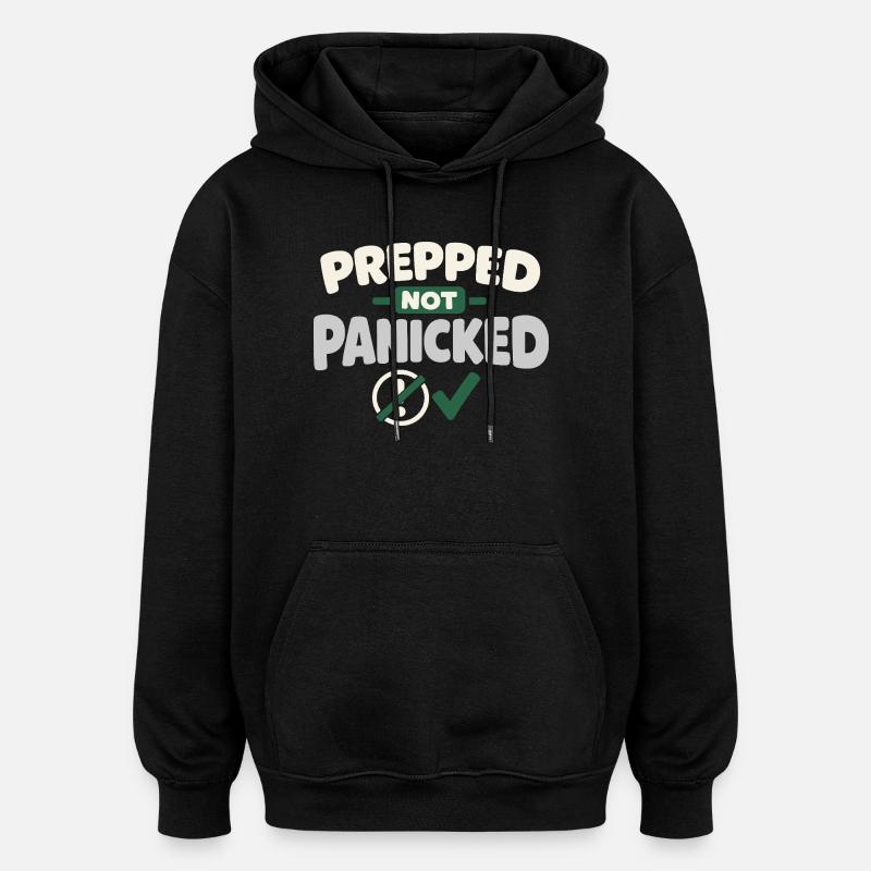 Ruhe Schlägt Panikbereitschaft, Lebensstil, - Oversized Unisex Hoodie - Schwarz