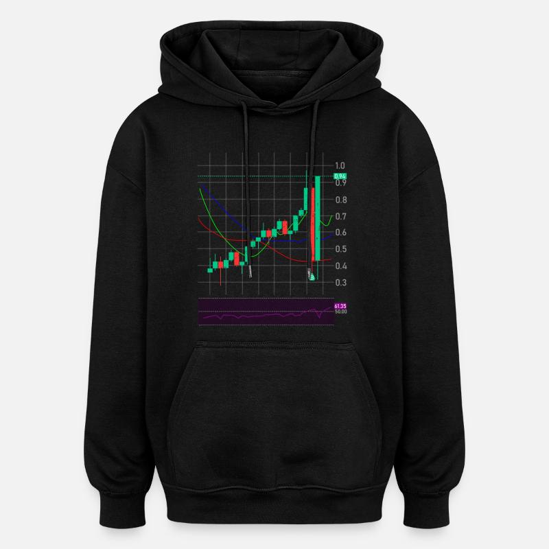 Échange d’actions crypto - Sweat à capuche oversize unisexe - noir