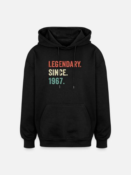 legendary since 1967 - Oversized Unisex Hoodie - black
