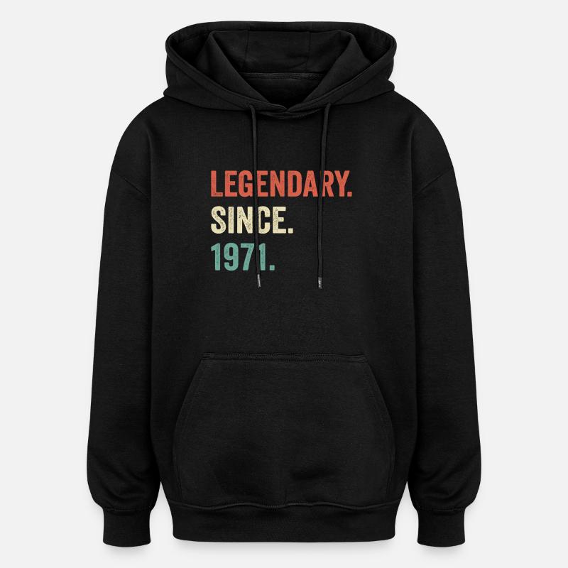 legendary since 1971 - Sweat à capuche oversize unisexe - noir
