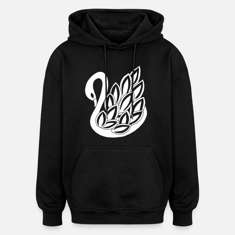 Der Weiße Schwan - Oversized Unisex Hoodie - Schwarz