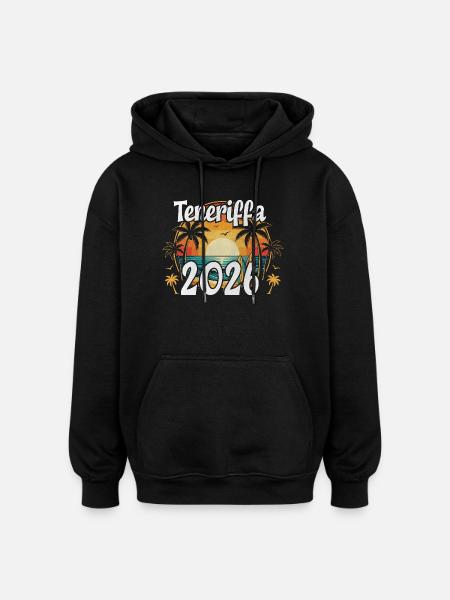Teneriffa 2026 - Oversized Unisex Hoodie - Schwarz