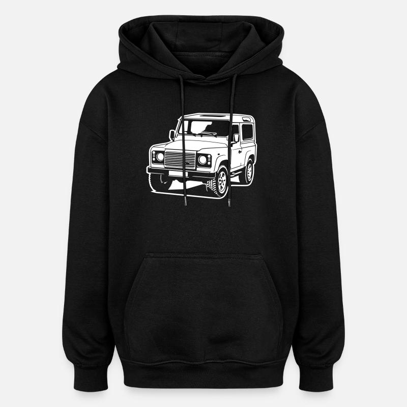 Defender (Image différente) - Sweat à capuche oversize unisexe - noir