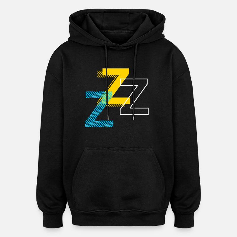 Alphabet Buchstabe Z - Oversized Unisex Hoodie - Schwarz