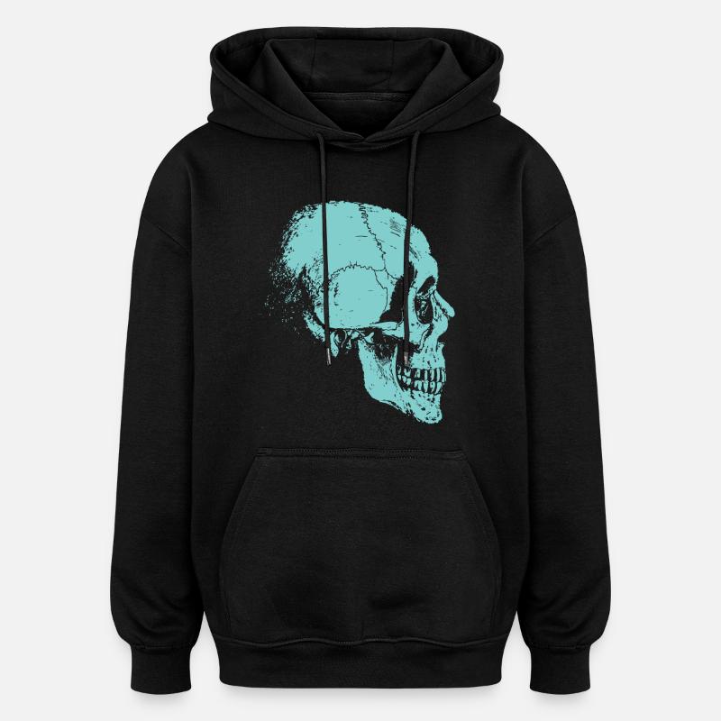 Crâne de squelette d’OS - Sweat à capuche oversize unisexe - noir