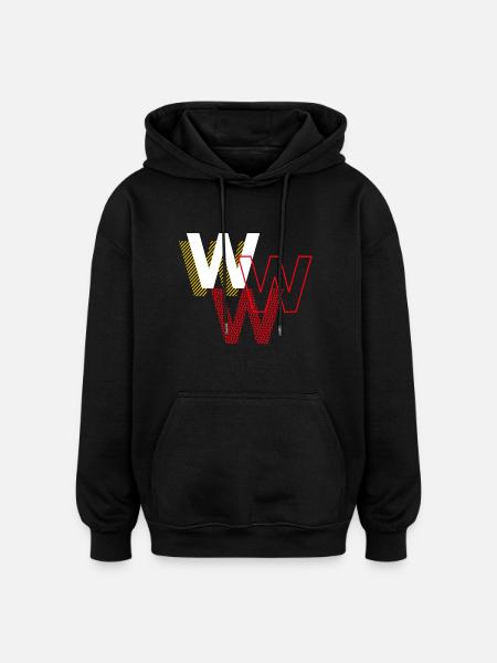 W w w - Oversized Unisex Hoodie - black
